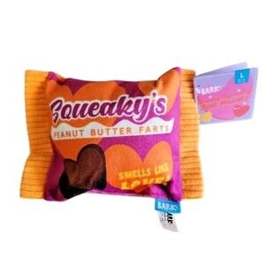 Bark Box Sneaky Squeaky Fart Hearts Ultimate Fetching Dog Squeaky Crinkle‎ NEW